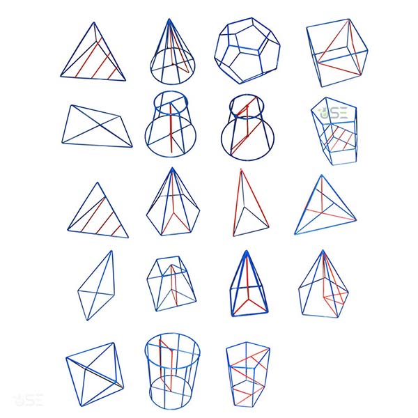 Wires Geometry Shapes Frame Model Set