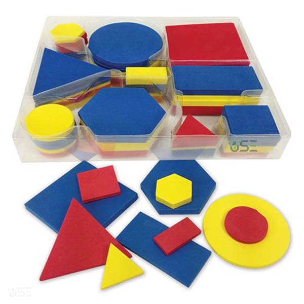 Educational Attribute Blocks Desk Set