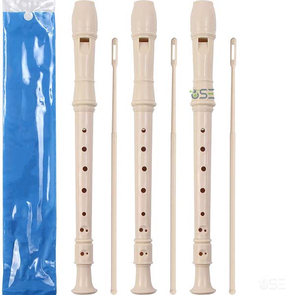 Plastic Soprano Recorder Instrument